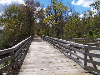 A bridge along the Jane Addams Trail